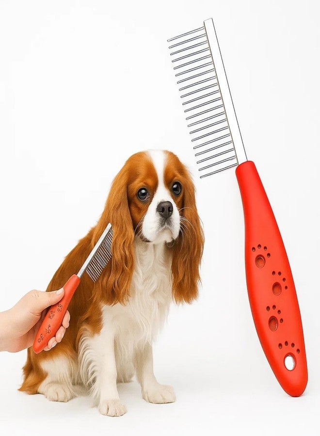 سايج سكوير مشط سيج سكوير للحيوانات الأليفة (الكلاب والقطط) | مشط تنظيف ذو وجه واحد بأسنان دقيقة من الفولاذ المقاوم للصدأ | أداة لفك التشابك، والتخلص من البراغيث، وإزالة الشعر المتساقط | مقبض مانع للانزلاق | مثالي للشعر القصير والطويل | 19 سم (عشوائي) - Image 1